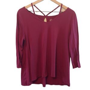 SO Maroon Strappy Top Size XL Torro Red